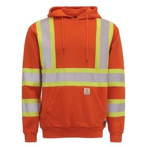 NEW High Visibility Hi-vis Flame Resistant Reflective construction Hoodie
